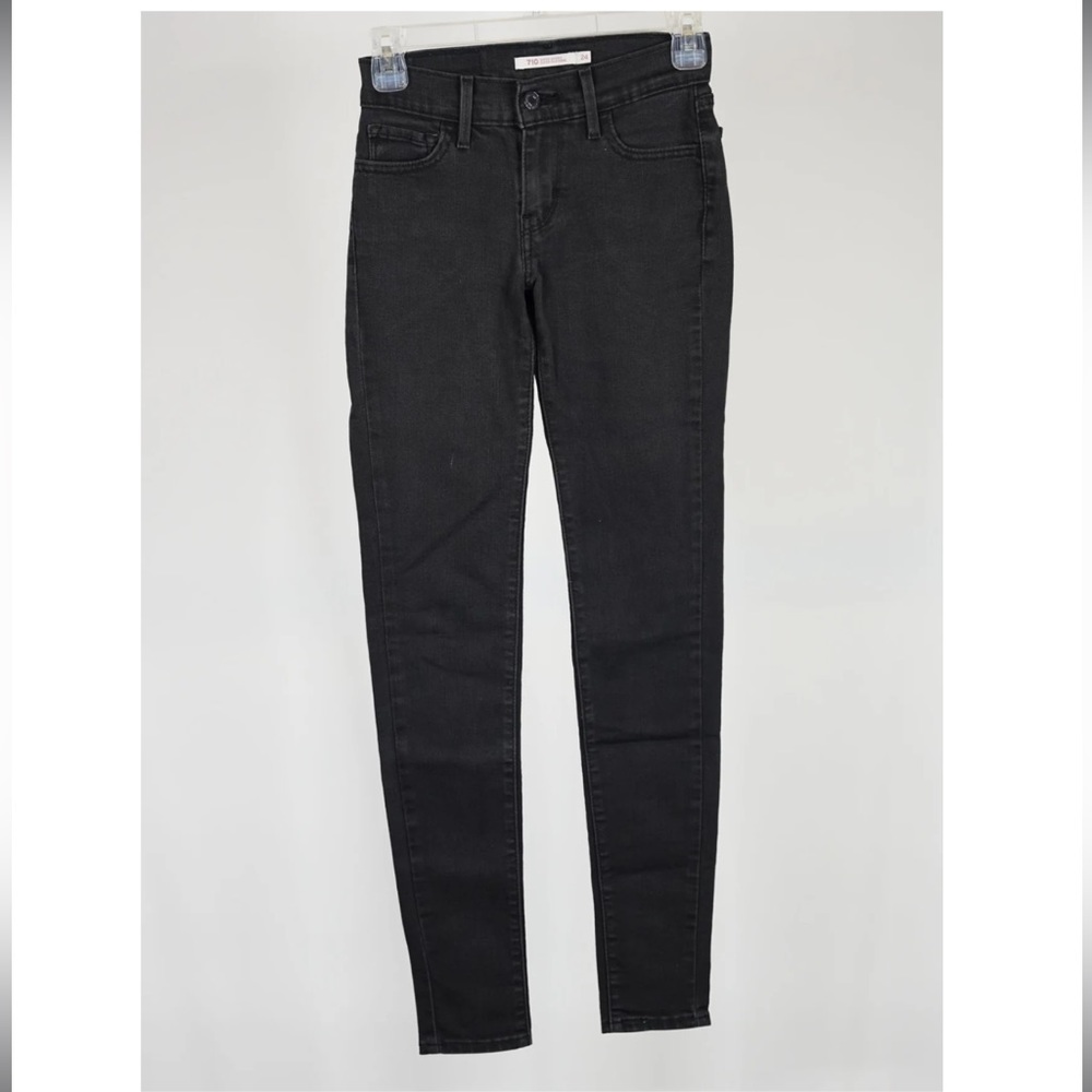 Ladies Levi's Black 710 Super Skinny Jeans